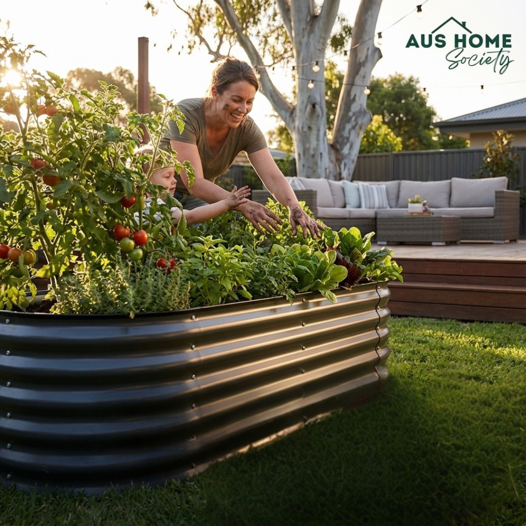 🌱 Galvanised Steel Raised Garden Bed – Built for Aussie Backyards! OVAL SHAPE